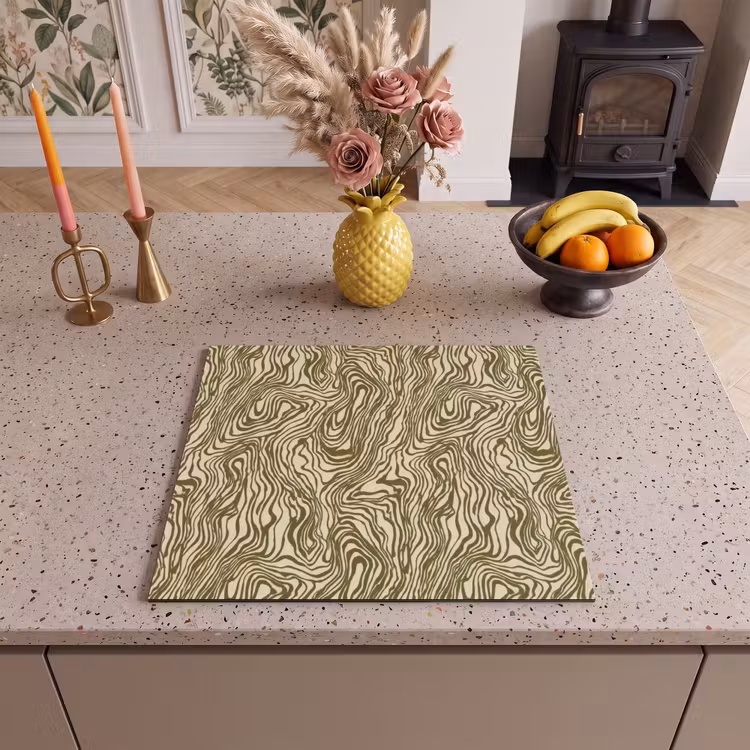 Protection plaque induction - Abstrait - Marbre - Vert — 3