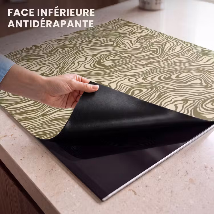 Protection plaque induction - Abstrait - Marbre - Vert — 7