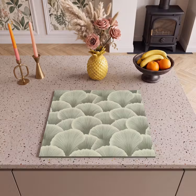 Protection plaque induction - Eventail - Feuille - Vert — 3