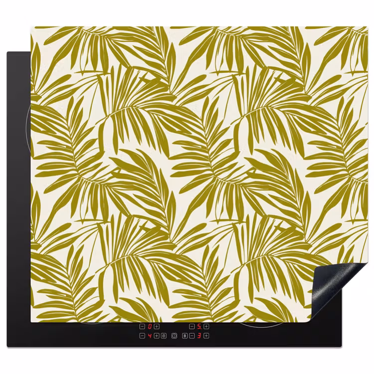 Protection plaque induction - Feuille de palmier - Motif - Vert — 1