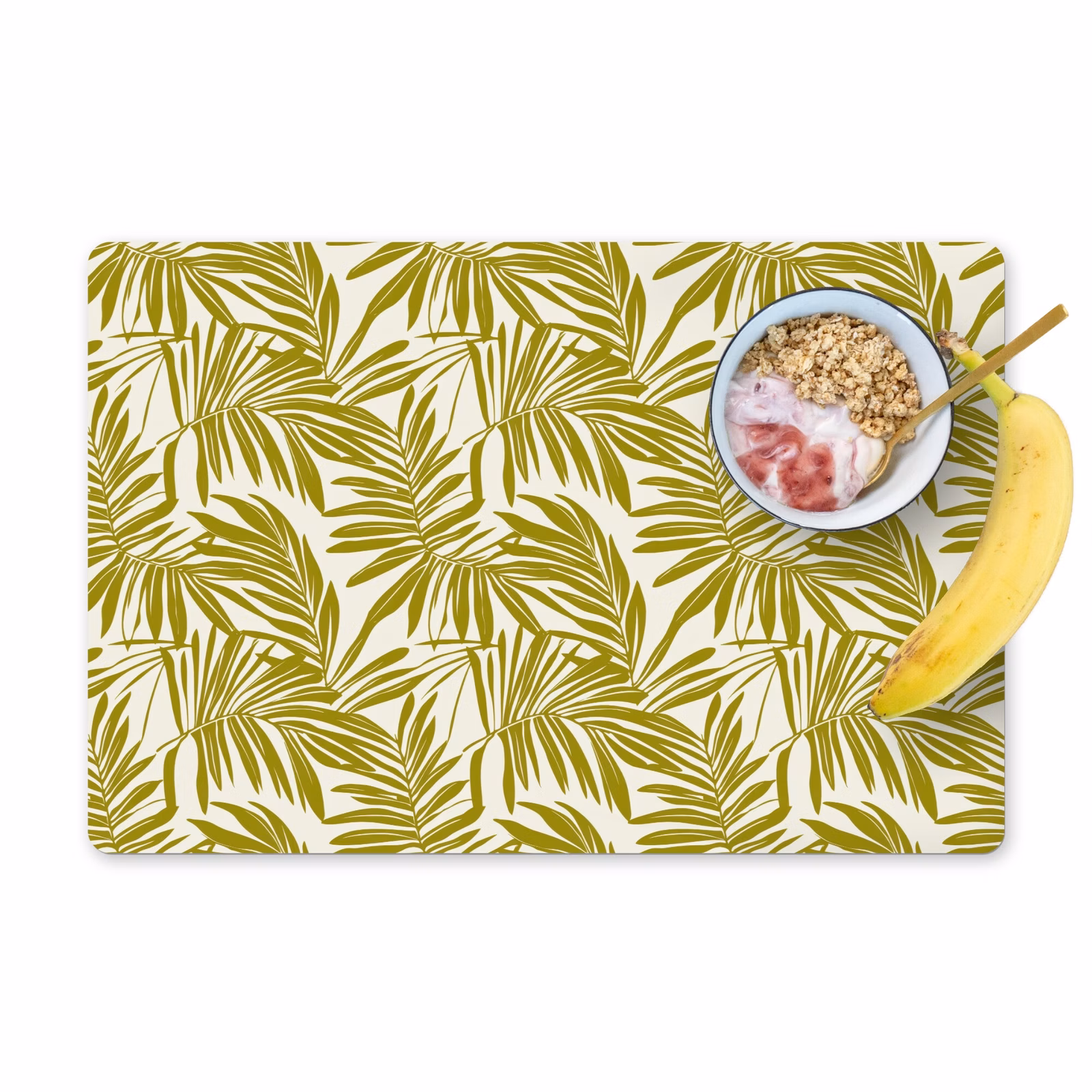 Set de table – 6 pièces - Feuille de palmier - Motif - Vert — 1