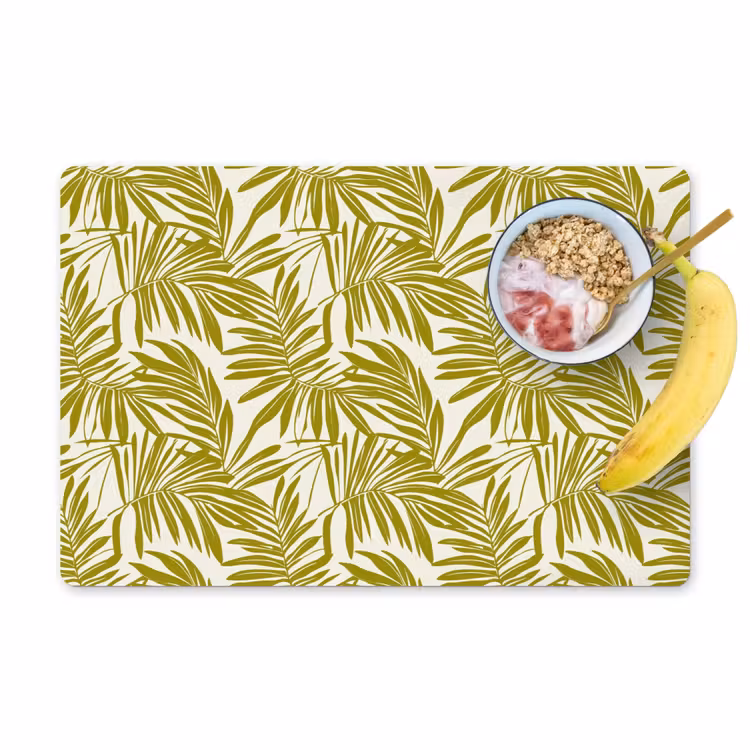Set de table – 6 pièces - Feuille de palmier - Motif - Vert — 1