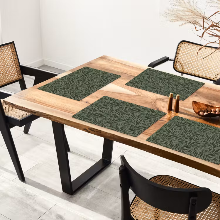 Set de table – 6 pièces - Feuilles - Bio - Vertes — 4