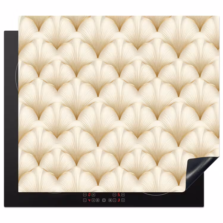 Protection plaque induction - Eventail - Motif - Or — 1