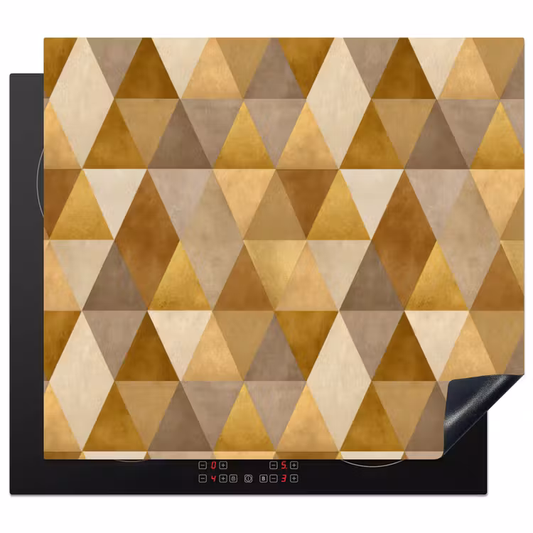Protection plaque induction - Géométrique - Triangle - Or — 1