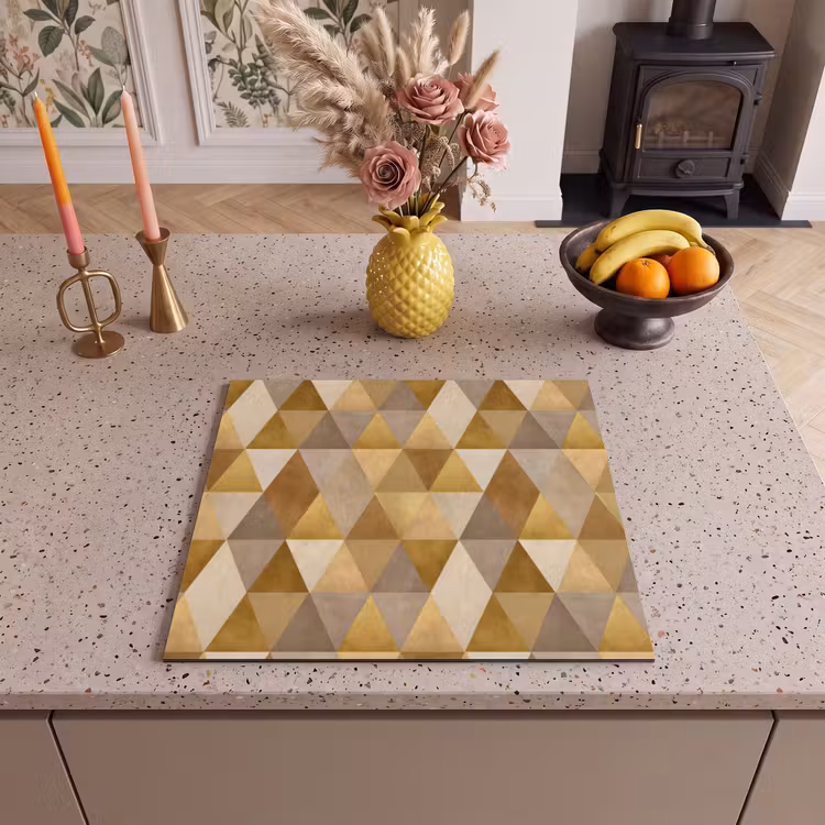 Protection plaque induction - Géométrique - Triangle - Or — 3