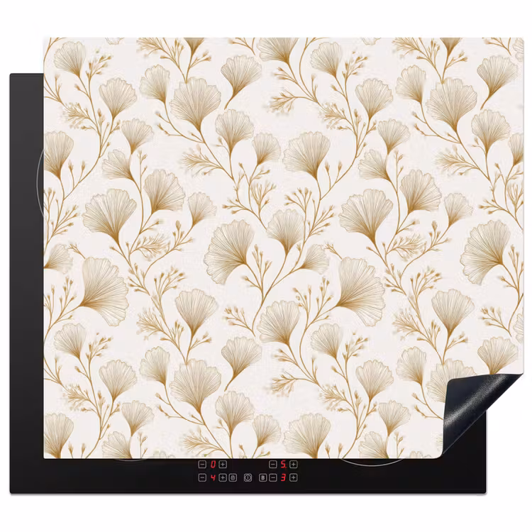 Protection plaque induction - Ginkgo - Branches - Or — 1