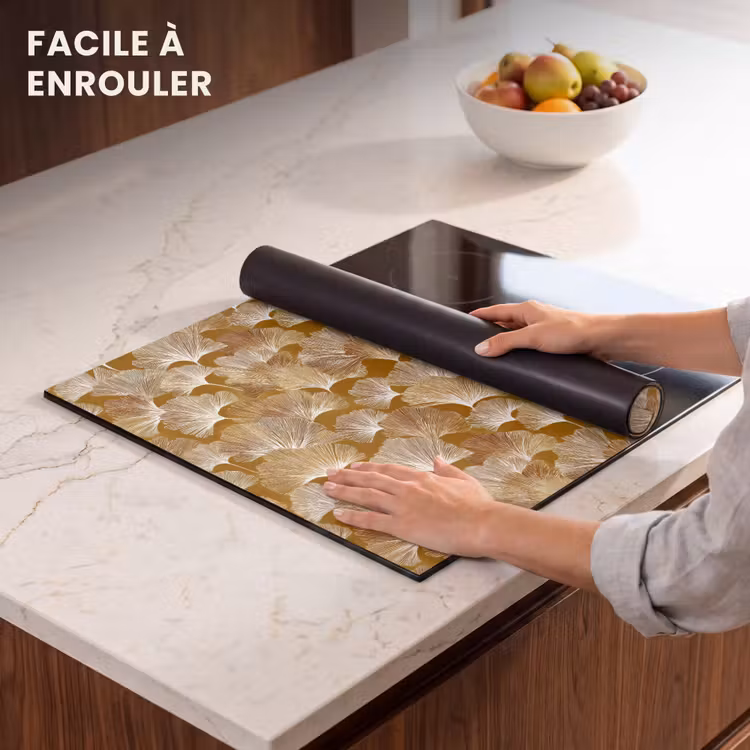 Protection plaque induction - Ginkgo - Feuilles - Or — 6