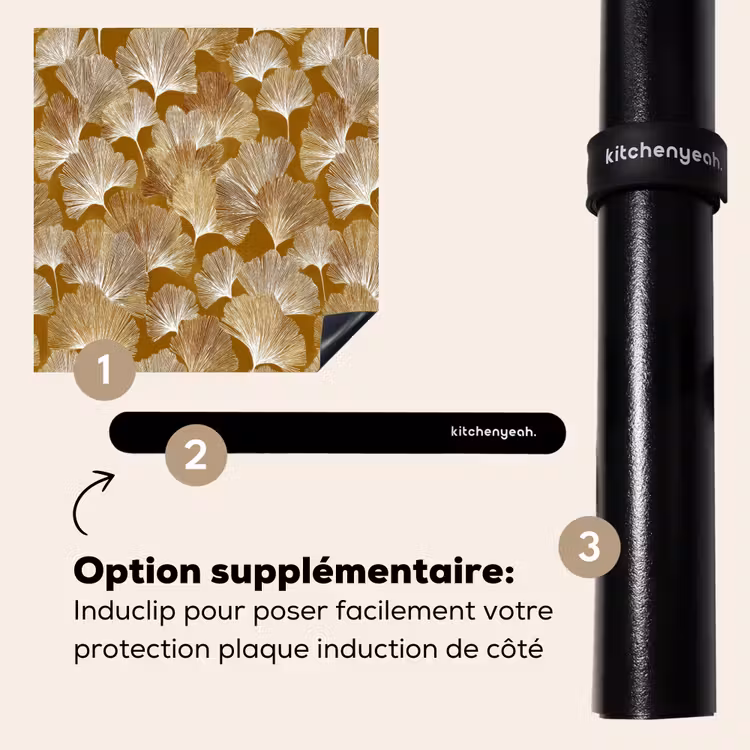 Protection plaque induction - Ginkgo - Feuilles - Or — 8