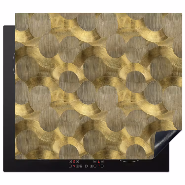 Protection plaque induction - Moderne - Géométrique - Or — 1