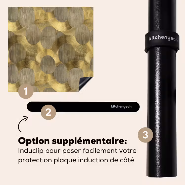 Protection plaque induction - Moderne - Géométrique - Or — 8