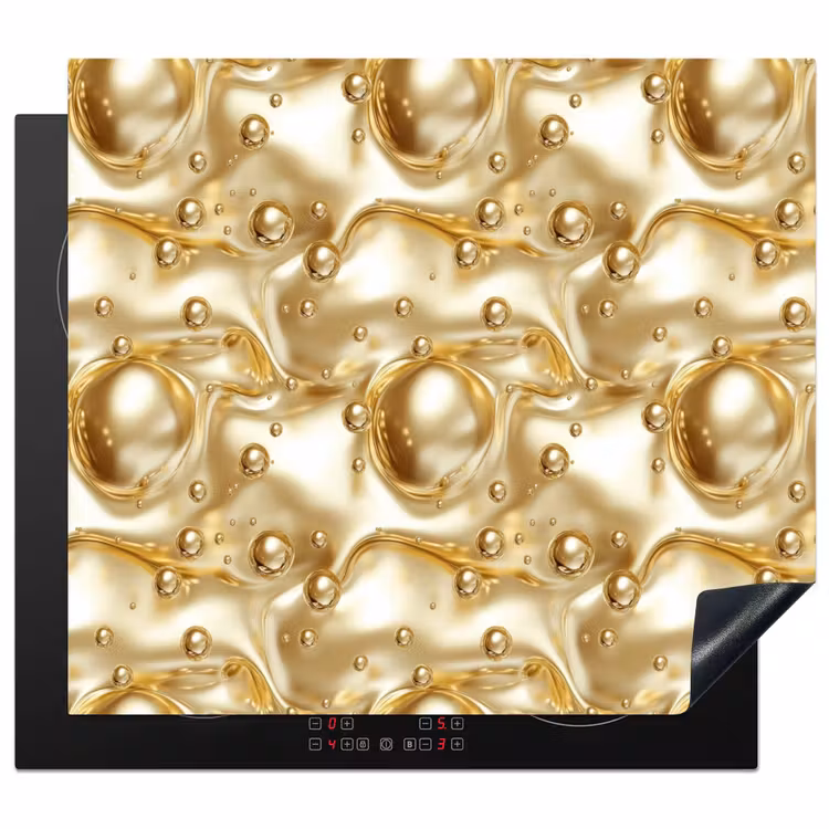 Protection plaque induction - Liquide - Gouttes - Or — 1
