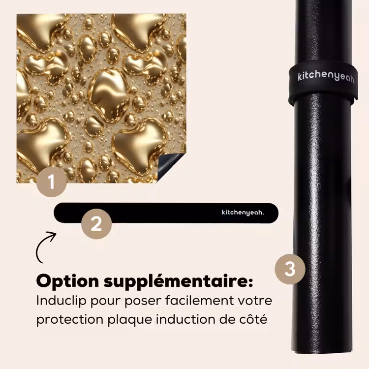 Protection plaque induction - Gouttelettes - Organic - Gold — 8