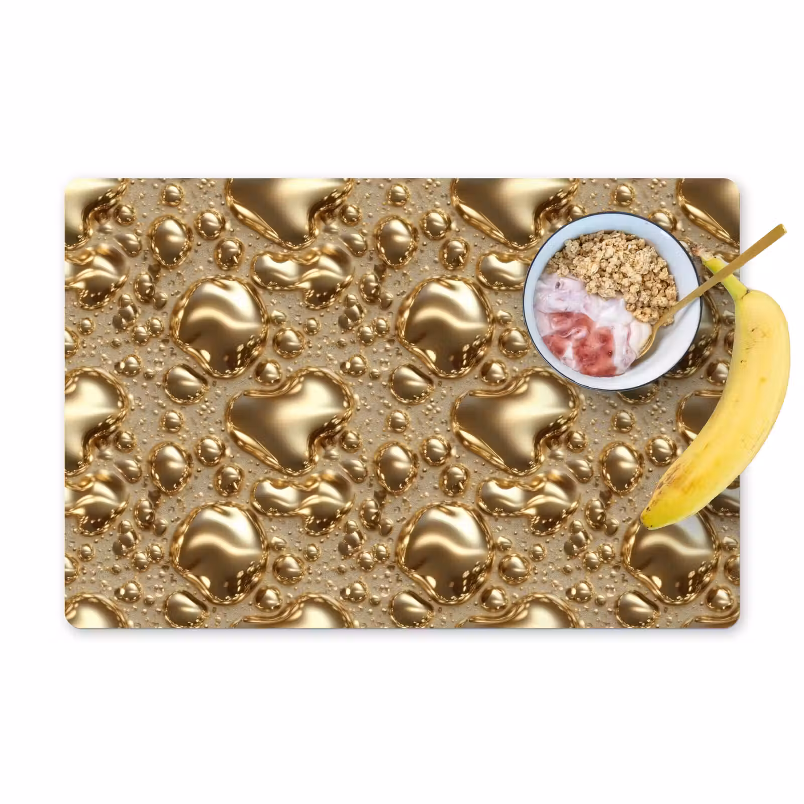 Set de table – 6 pièces - Gouttelettes - Organic - Gold — 1
