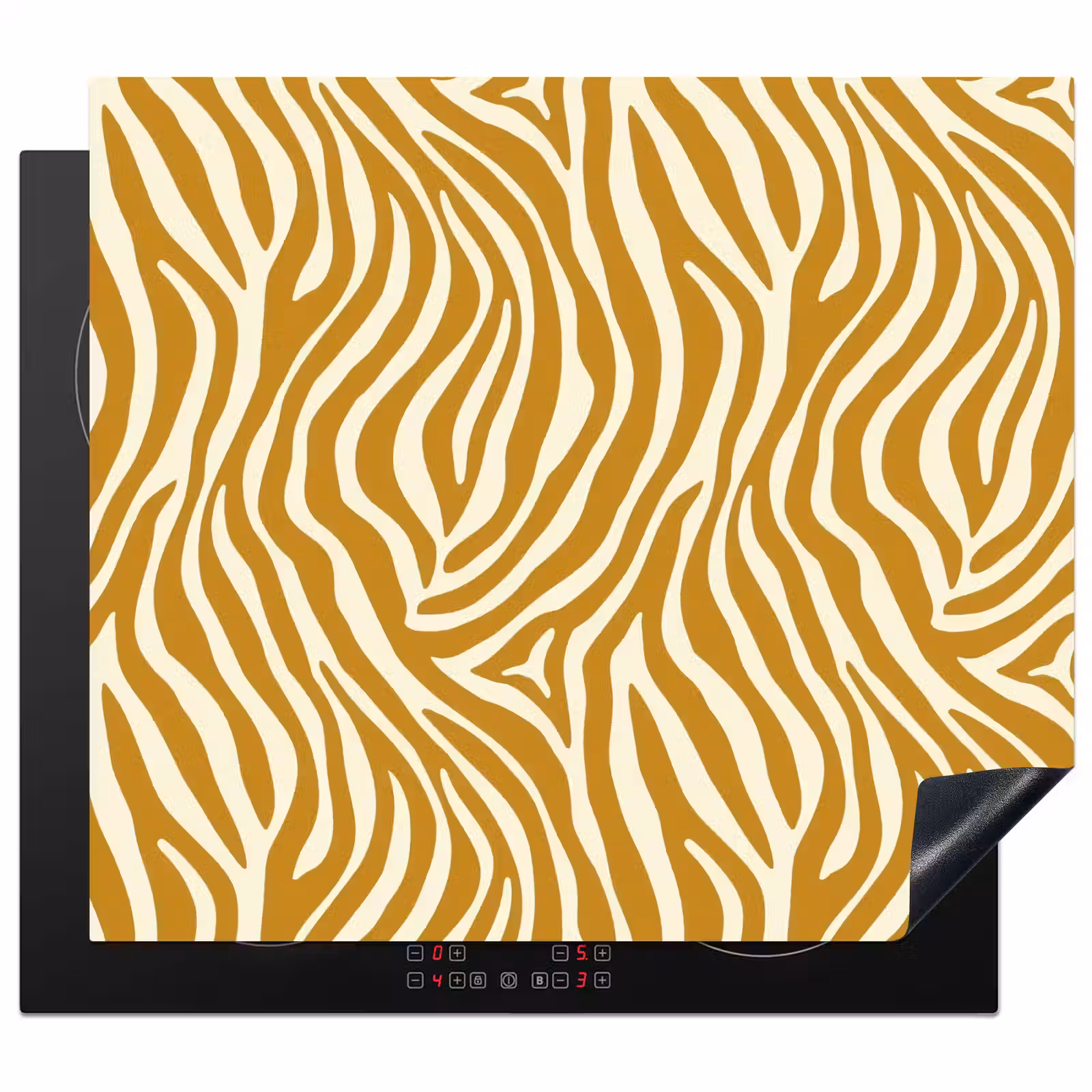 Protection plaque induction - Zèbre - Classique - Ocre - Jaune — 1