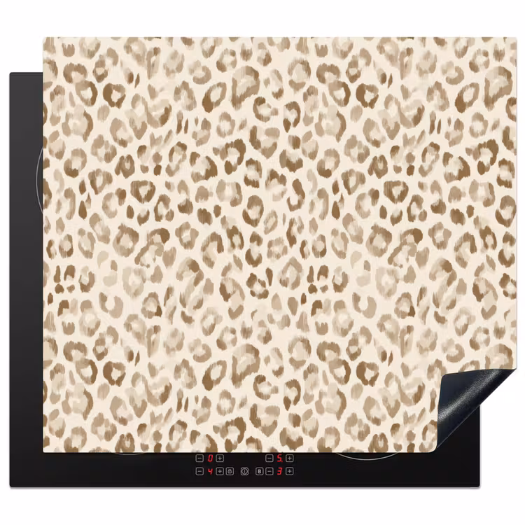 Protection plaque induction - Léopard - Classique - Beige — 1