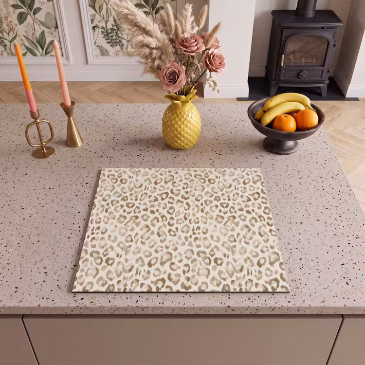 Protection plaque induction - Léopard - Classique - Beige — 3