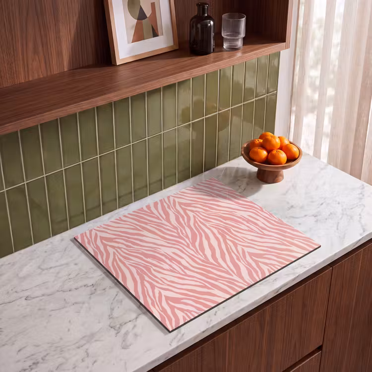 Protection plaque induction - Zebra - Imprimé - Rose — 4