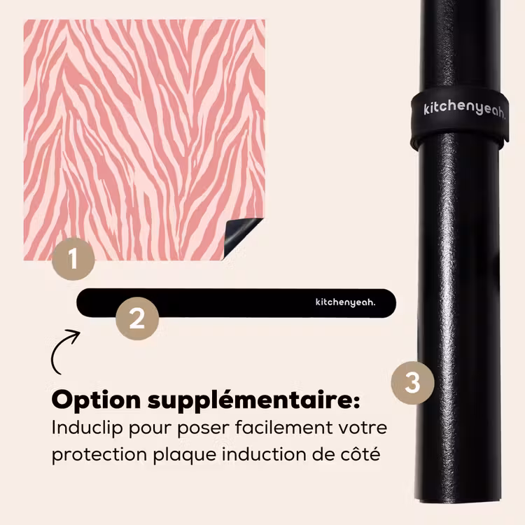 Protection plaque induction - Zebra - Imprimé - Rose — 8