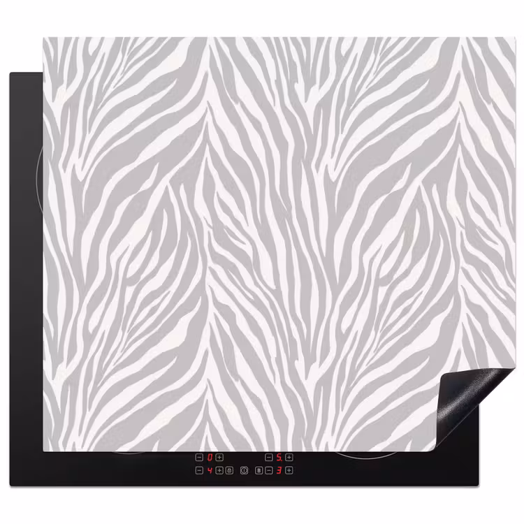 Protection plaque induction - Zebra - Motif - Gris — 1