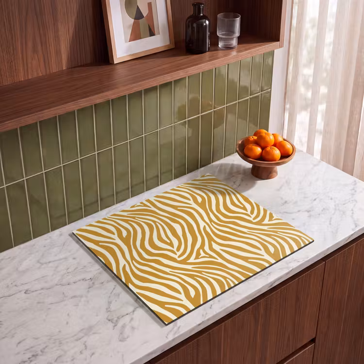Protection plaque induction - Zèbre - Classique - Ocre - Jaune — 4