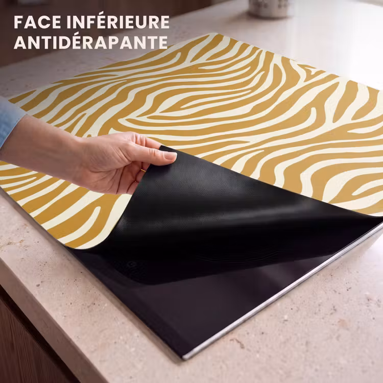 Protection plaque induction - Zèbre - Classique - Ocre - Jaune — 7