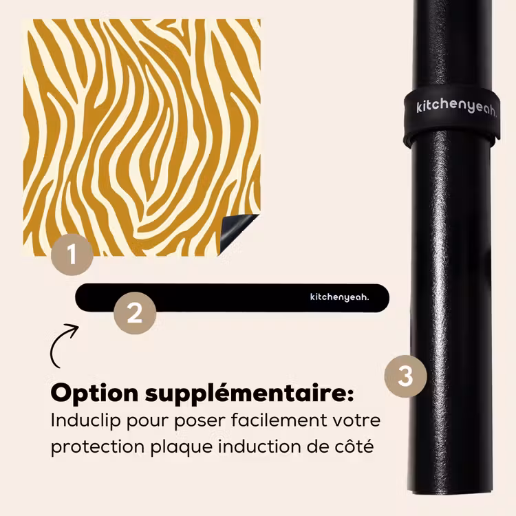 Protection plaque induction - Zèbre - Classique - Ocre - Jaune — 8