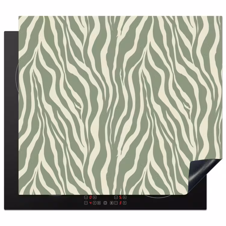 Protection plaque induction - Zèbre - Motif - Vert — 1