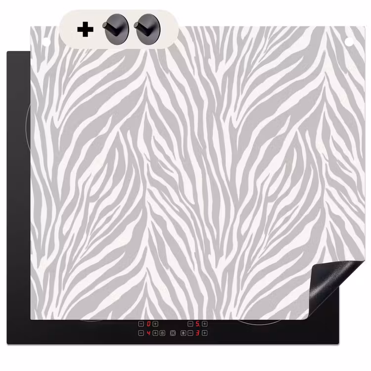 Protection à induction avec crochets - Zebra - Motif - Gris — 3