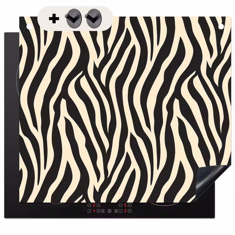 Protection à induction avec crochets - Zebra - Print - Classic - Black — 3