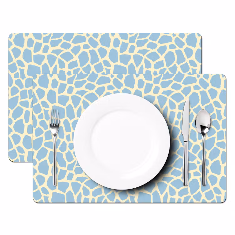 Set de table – 6 pièces - Girafe - Moderne - Bleu — 2