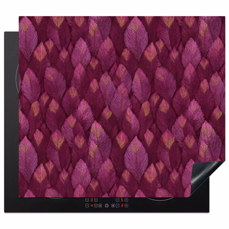 Protection plaque induction - Feuilles - Motif - Bourgogne — 1