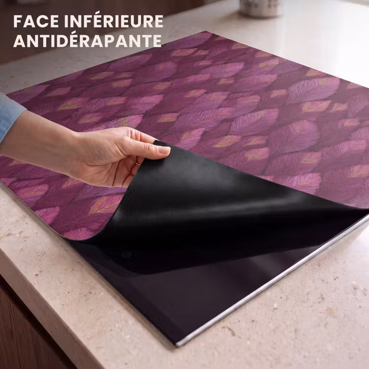 Protection plaque induction - Feuilles - Motif - Bourgogne — 7
