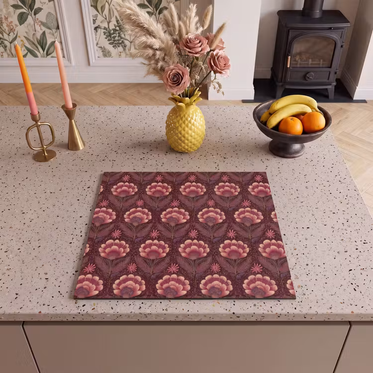 Protection plaque induction - Fleurs - Eventail - Violet — 3