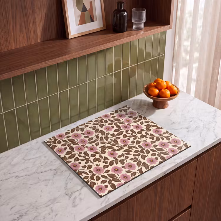 Protection plaque induction - Fleurs - feuilles - colorées — 4