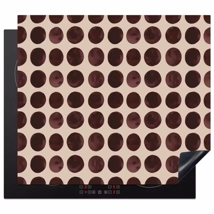 Protection plaque induction - Pois - Motif - Marron — 1