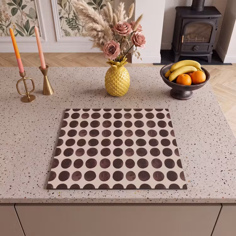 Protection plaque induction - Pois - Motif - Marron — 3