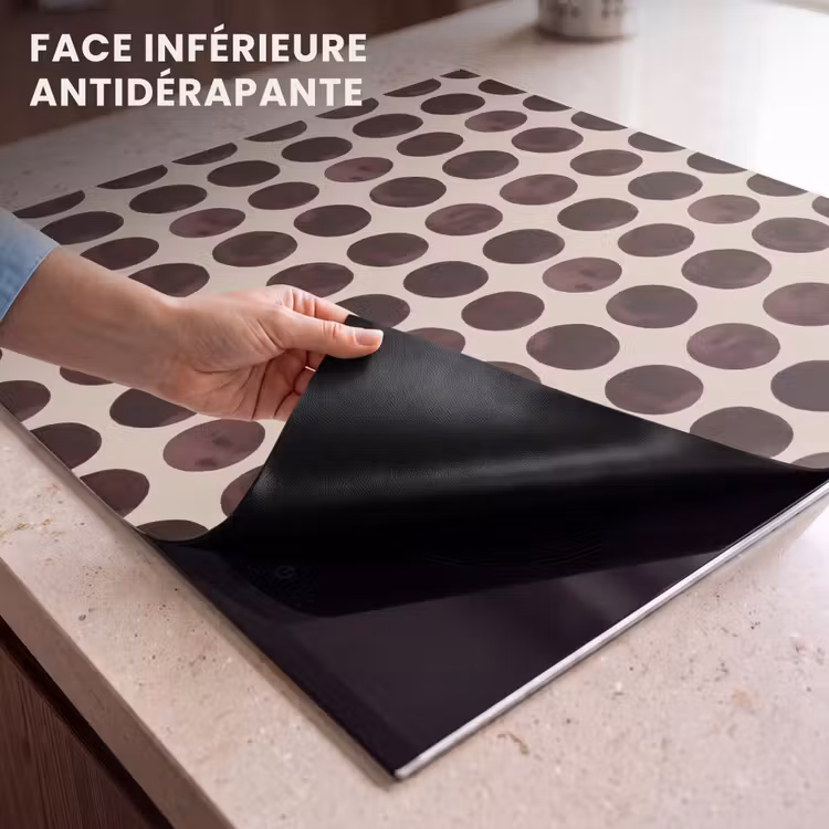 Protection plaque induction - Pois - Motif - Marron — 7
