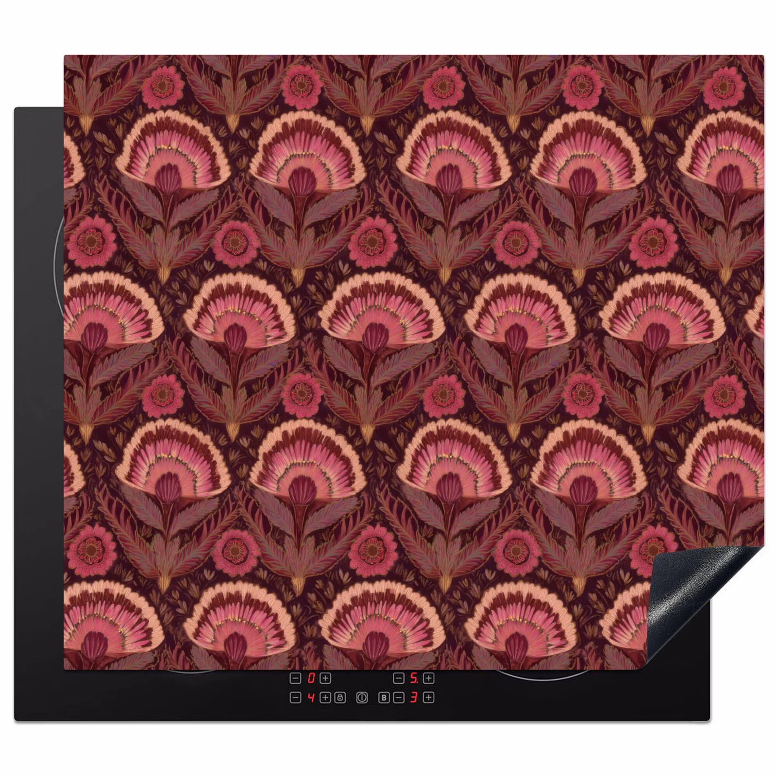 Protection plaque induction - Antiquités - Fleurs - Coloré — 1
