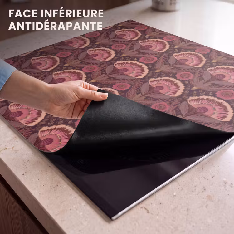 Protection plaque induction - Antiquités - Fleurs - Coloré — 7