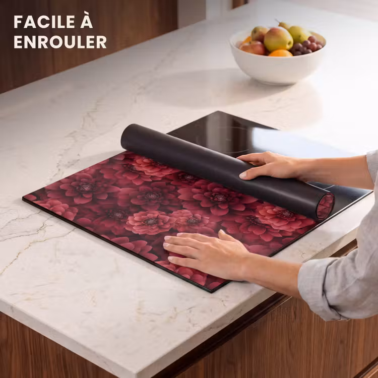 Protection plaque induction - Dahlias - Fleurs - Rouge — 6