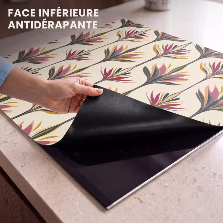 Protection plaque induction - Éventail - Motif - Coloré — 7