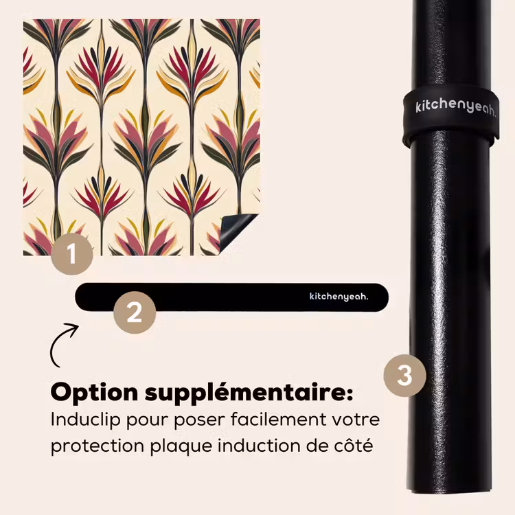 Protection plaque induction - Éventail - Motif - Coloré — 8