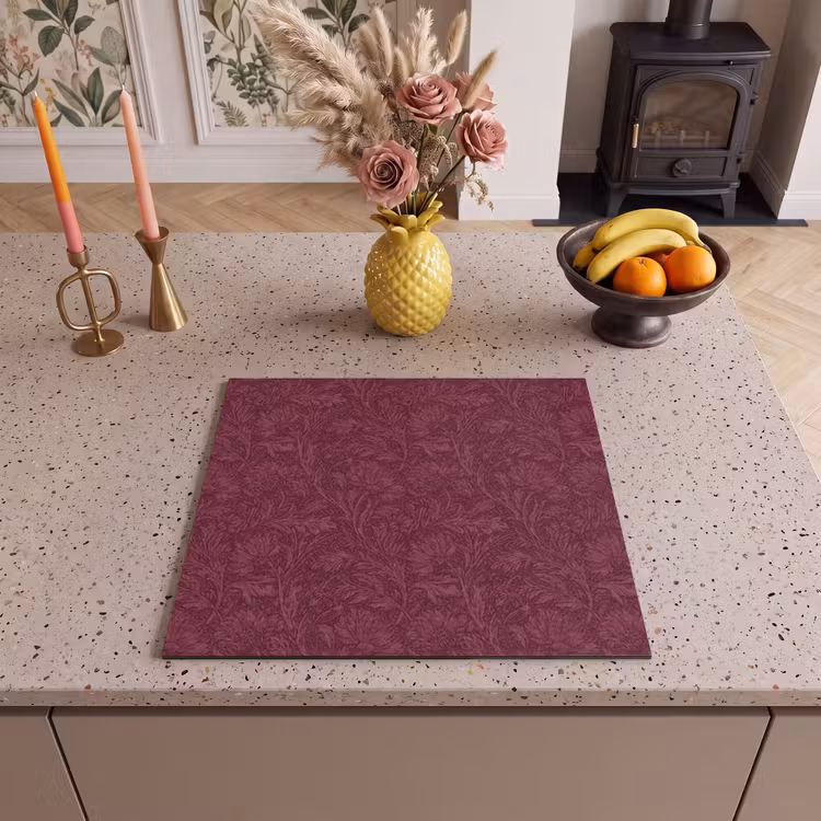 Protection plaque induction - Feuilles - Motif - Violet — 3