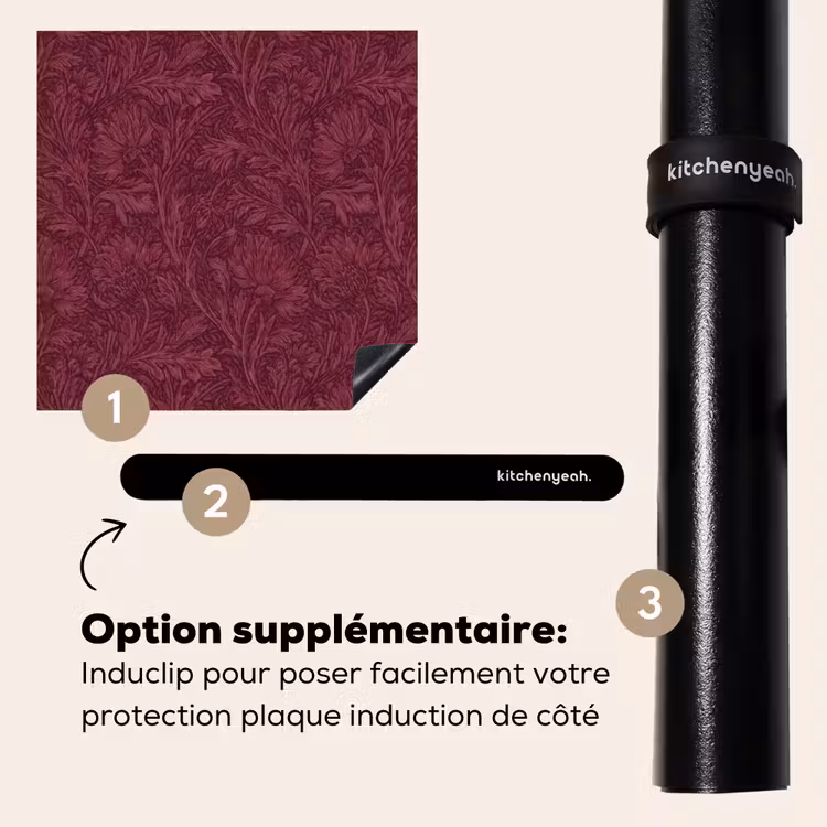 Protection plaque induction - Feuilles - Motif - Violet — 8