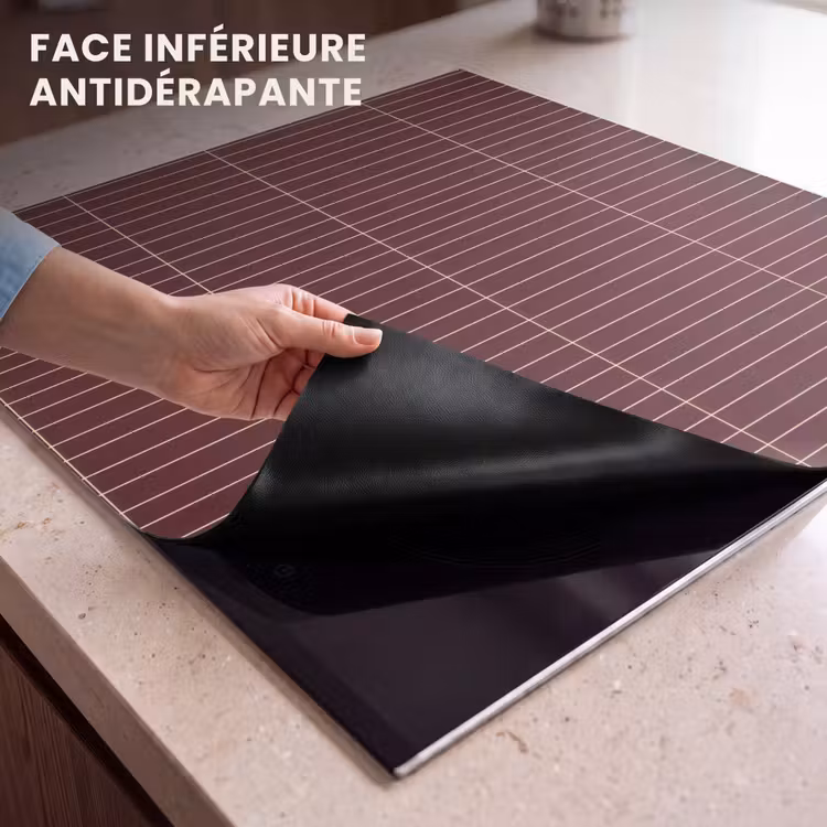 Protection plaque induction - Lignes - Motif - Bordeaux — 7