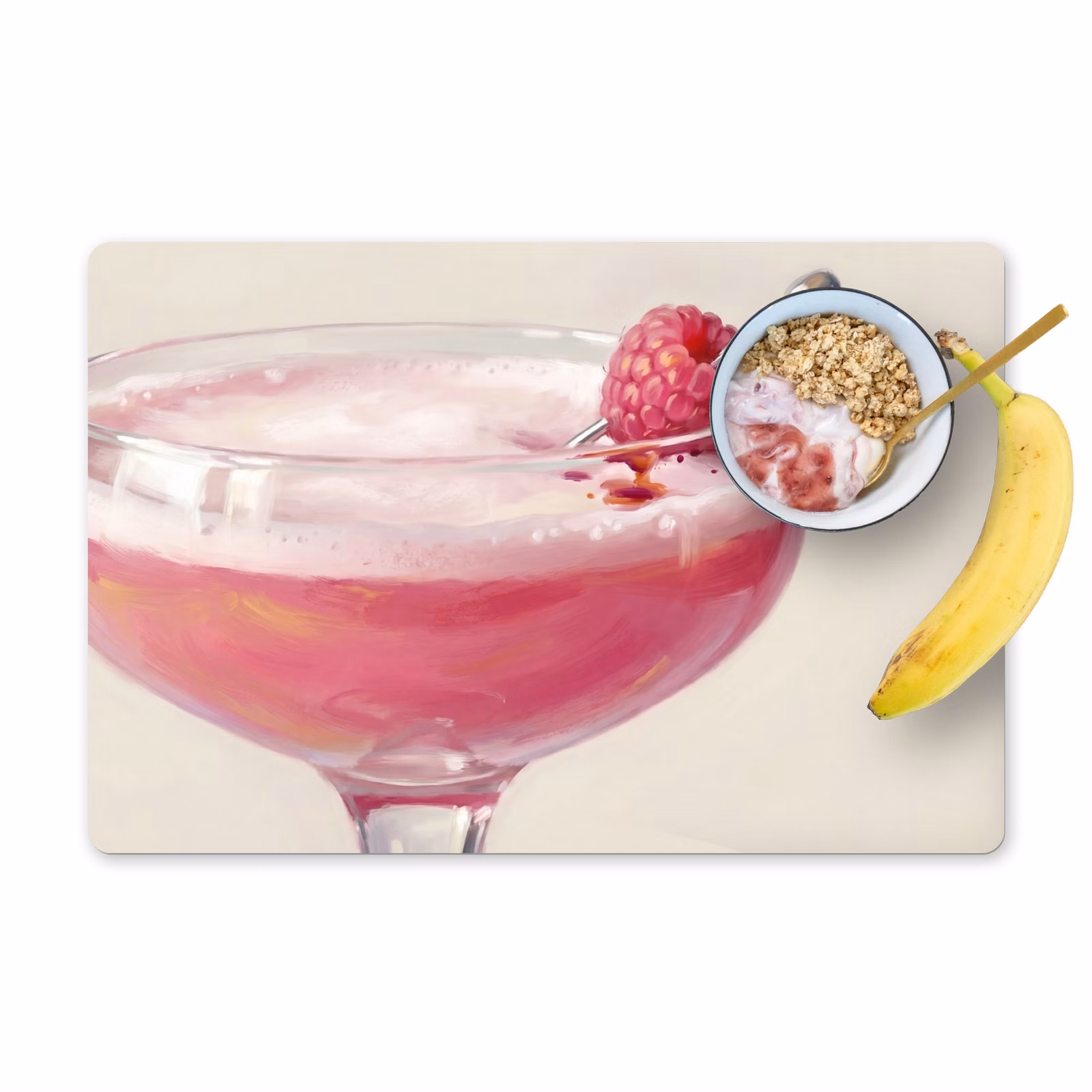 Set de table – 6 pièces - Cocktail - Framboise - Boisson - Moderne - Rose — 1