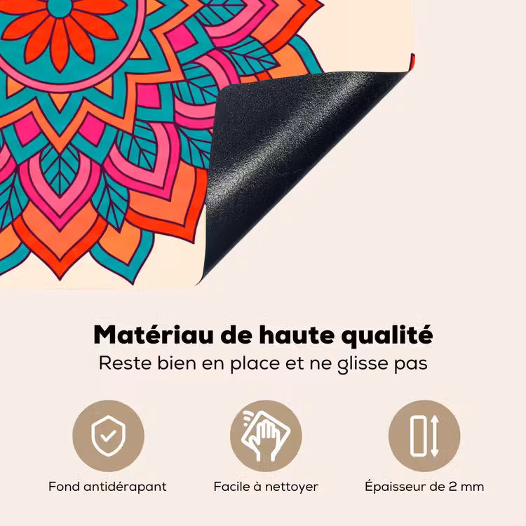 Protection à induction avec crochets - Mandala - Motif - Abstrait - Coloré - Moderne — 4