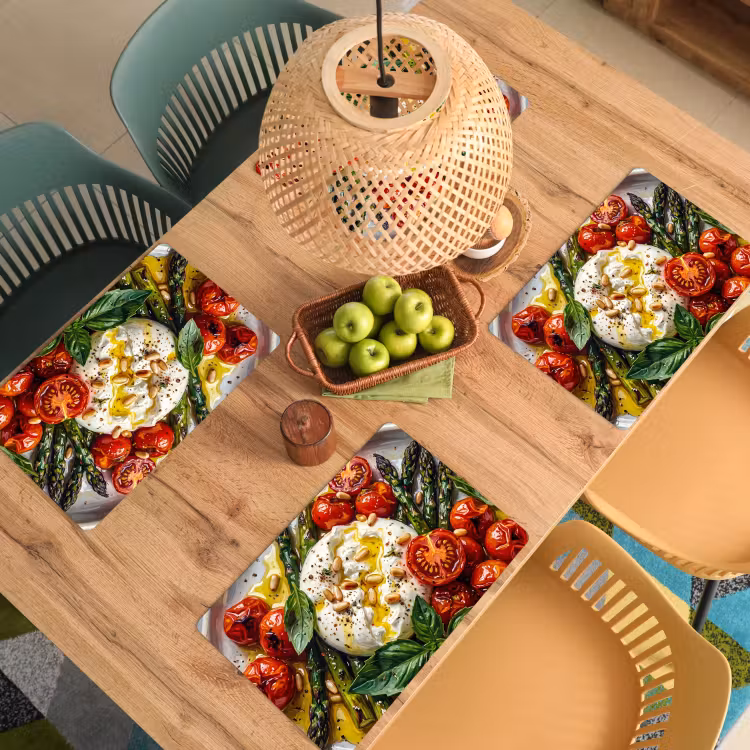 Set de table – 6 pièces - Alimentation - Légumes - Fromage - Moderne - Frais — 3
