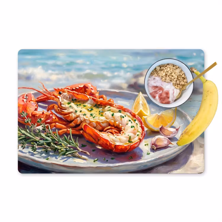 Set de table – 6 pièces - Cuisine - Mer - Côte - Moderne - Bleu — 1